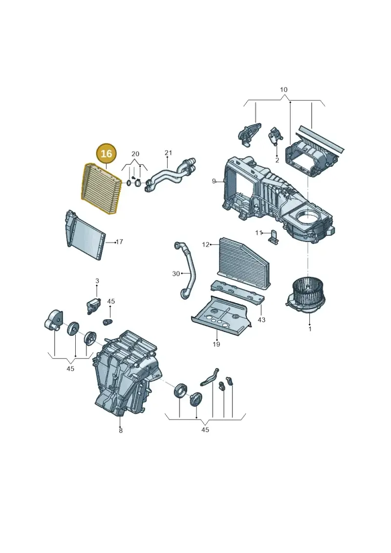 1K0819031E — Volkswagen Beetle (2016-2019) diagram 801819200, position 16