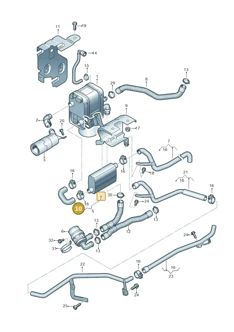 1K0819178C — Volkswagen Touran 2.0 (2010-2015) diagram 409819700, position 10