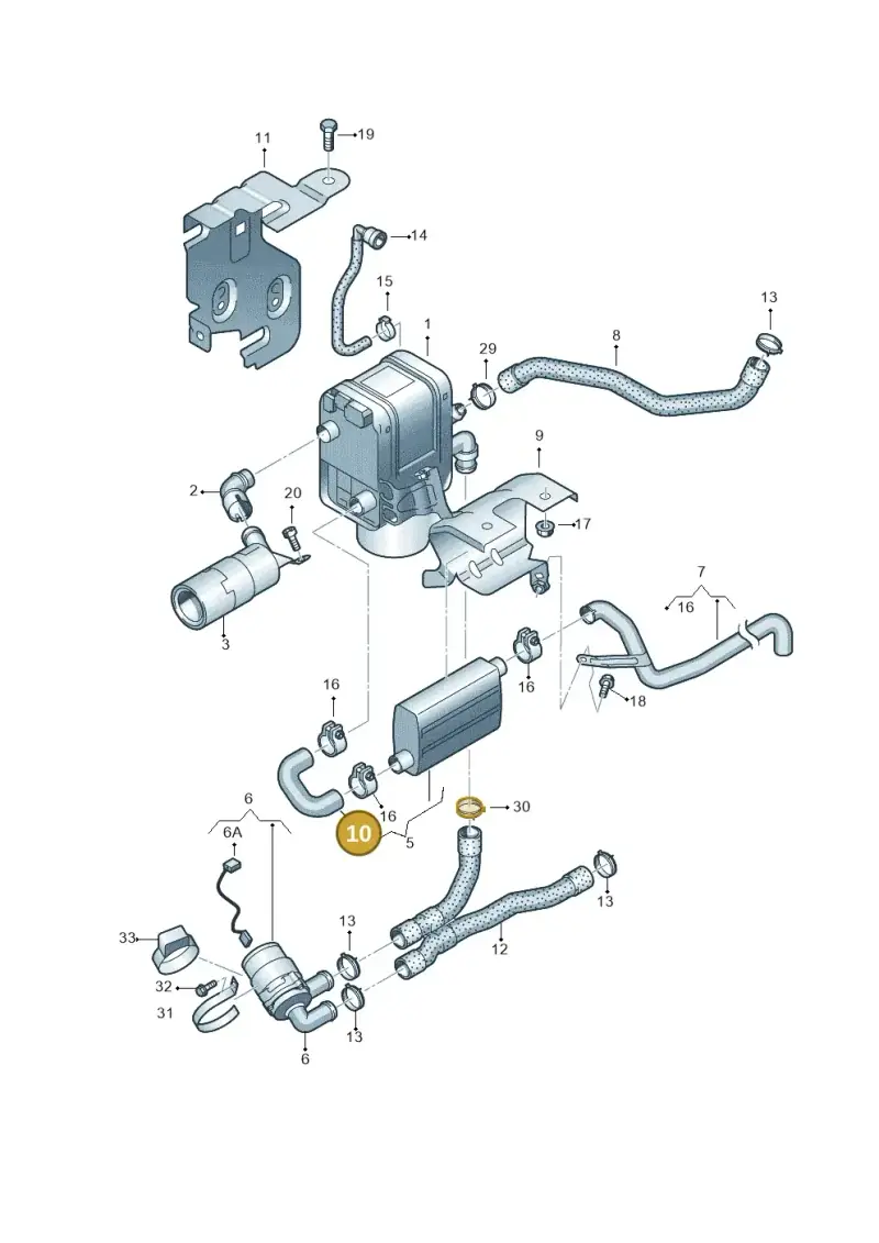 1K0819178C — Volkswagen Caddy Maxi Kombi (2010-2015) diagram 690819700, position 10