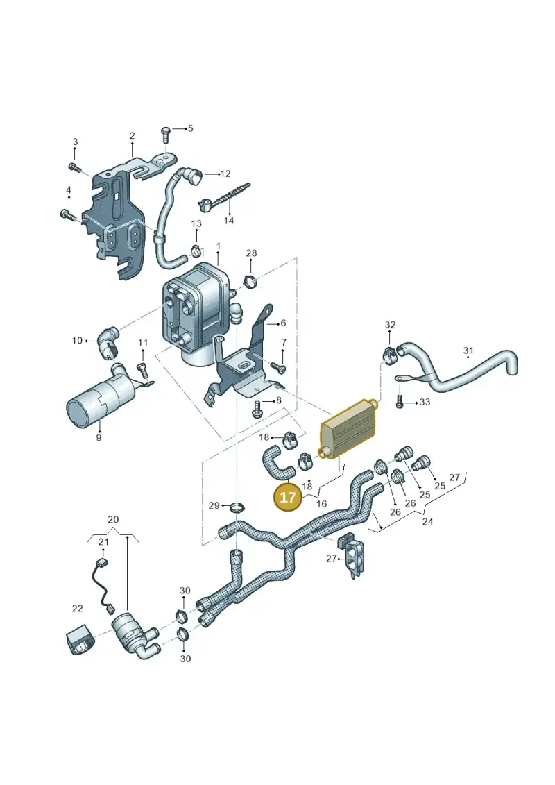 1K0819178C — Volkswagen Caddy kombi (2015-2020) diagram 866819700, position 17