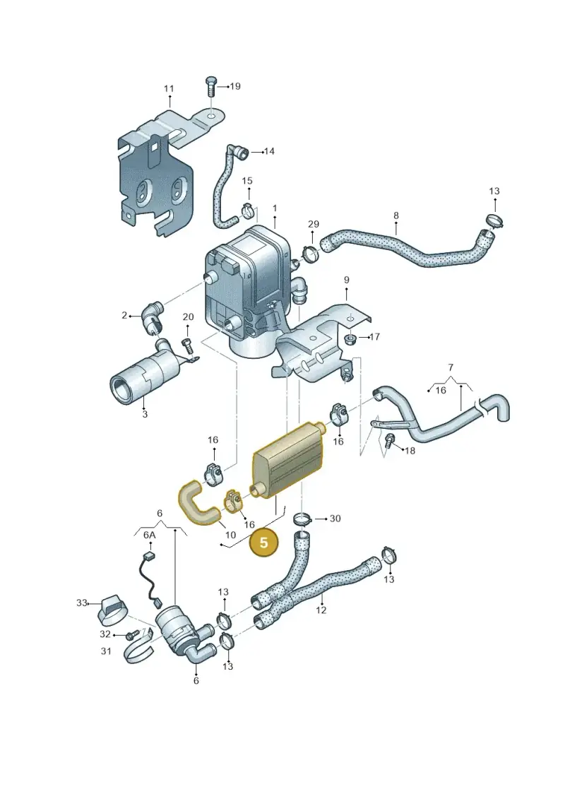 1K0819193 — Volkswagen Caddy Maxi Kombi (2010-2015) diagram 690819700, position 5
