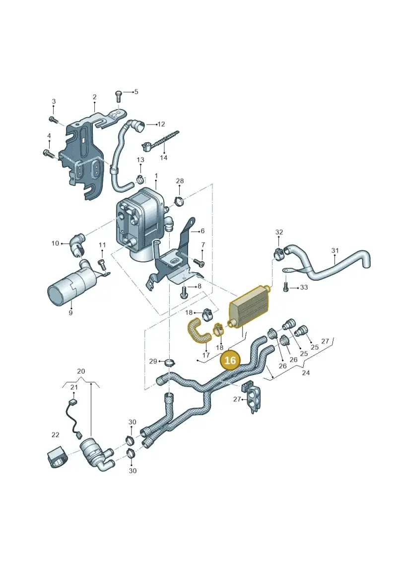 1K0819193 — Volkswagen Caddy kombi (2015-2020) diagram 866819700, position 16