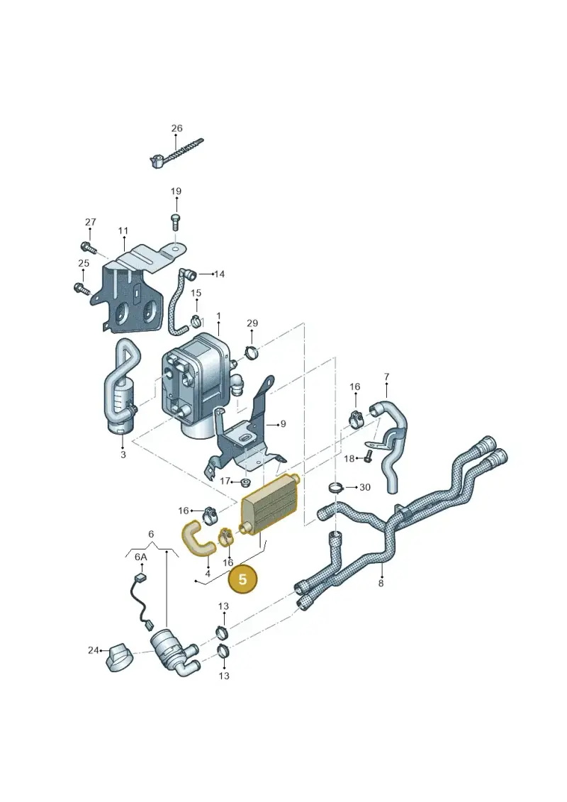 1K0819193 — Volkswagen Sharan BlueMotion (2015-2022) diagram 863819700, position 5
