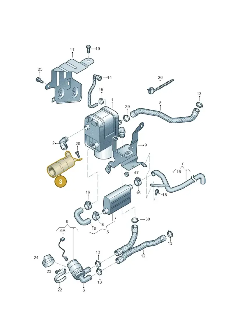 1K0819194C — Volkswagen Golf Cabriolet (2011-2016) diagram 649819700, position 3
