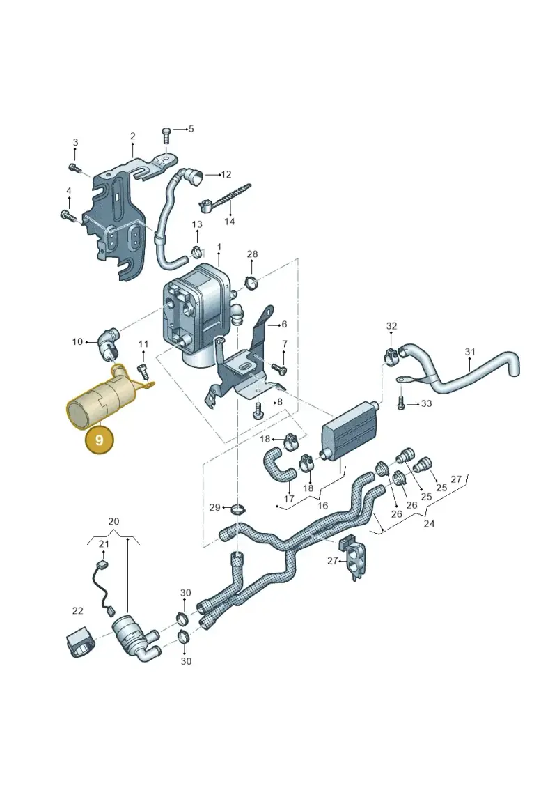 1K0819194C — Volkswagen Caddy kombi (2015-2020) diagram 866819700, position 9