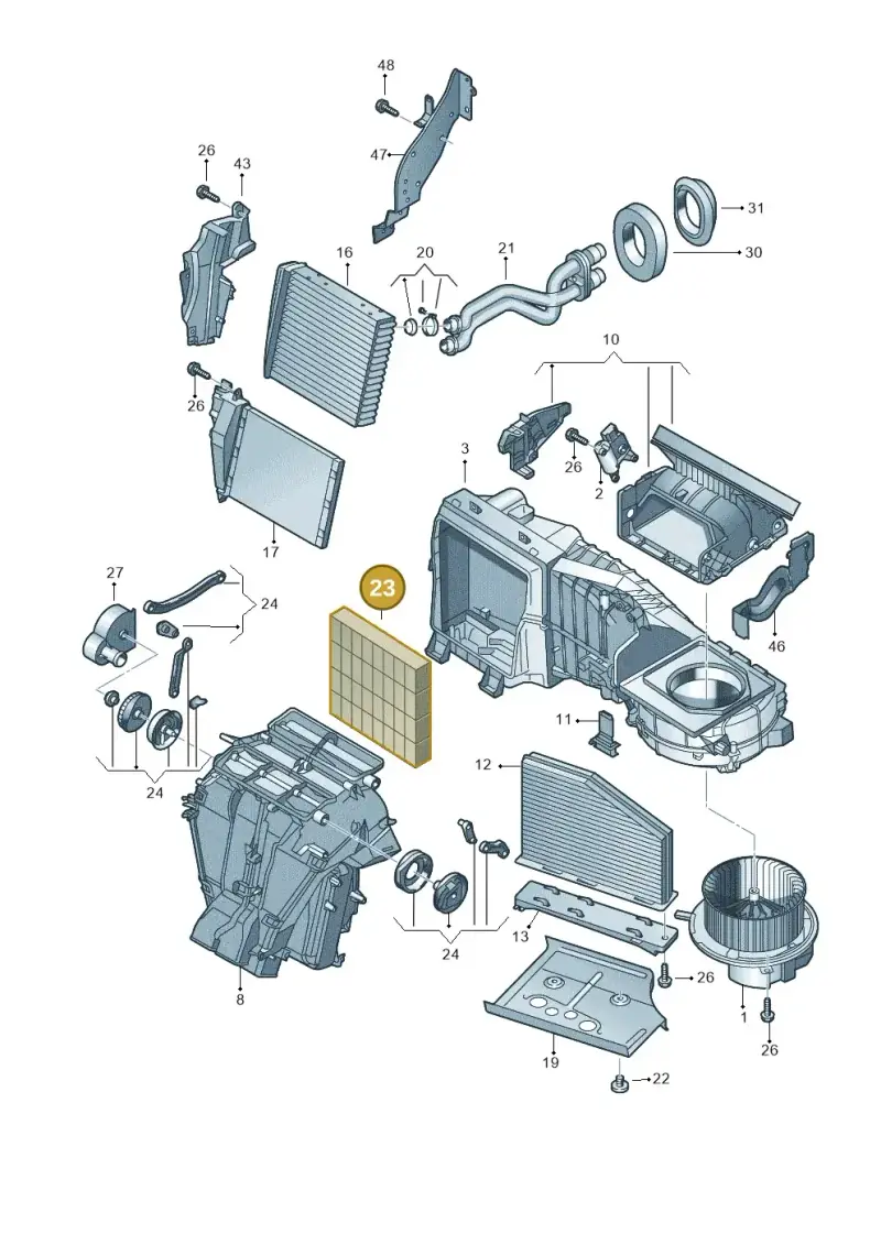 1K0819215 — Volkswagen Caddy kombi (2015-2020) diagram 409819200, position 23