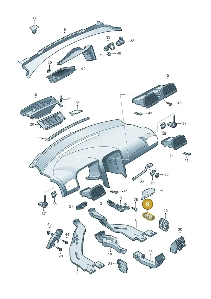 1K0819425 — Volkswagen Golf Cabriolet (2011-2016) diagram 649819300, position 8