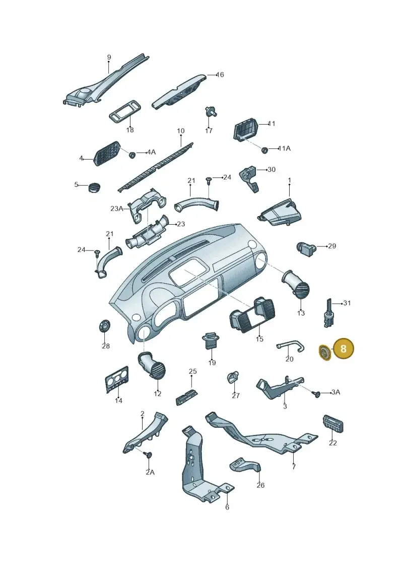 1K0819425 — Volkswagen Beetle (2016-2019) diagram 715819300, position 8