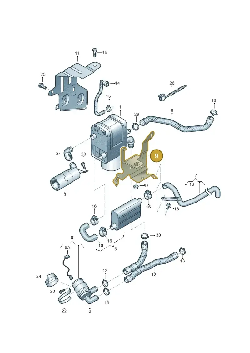 1K0819471AC — Volkswagen Golf Cabriolet (2011-2016) diagram 649819700, position 9