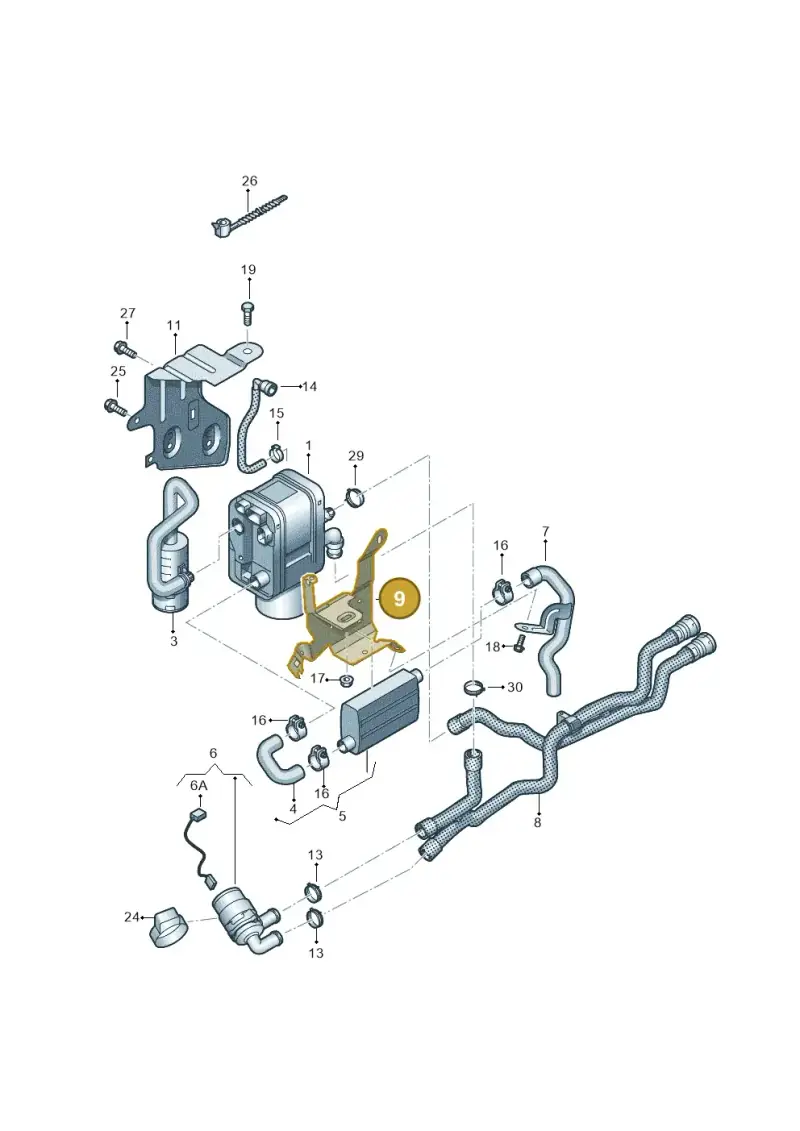 1K0819471AE — Volkswagen Sharan BlueMotion (2015-2022) diagram 863819700, position 9