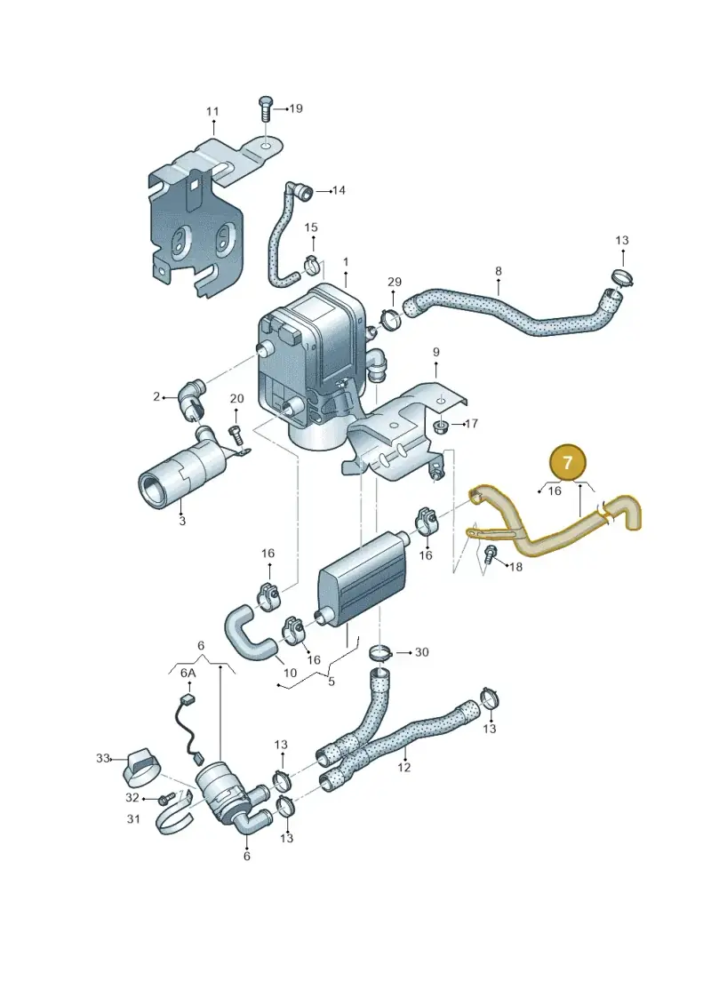 1K0819508AA — Volkswagen Caddy Maxi Kombi (2010-2015) diagram 690819700, position 7