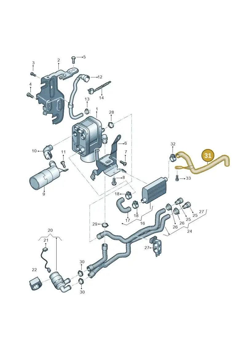 1K0819508AA — Volkswagen Caddy kombi (2015-2020) diagram 866819700, position 31