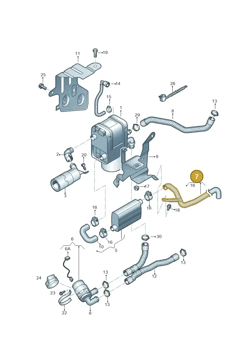1K0819508R — Volkswagen Golf Cabriolet (2011-2016) diagram 649819700, position 7