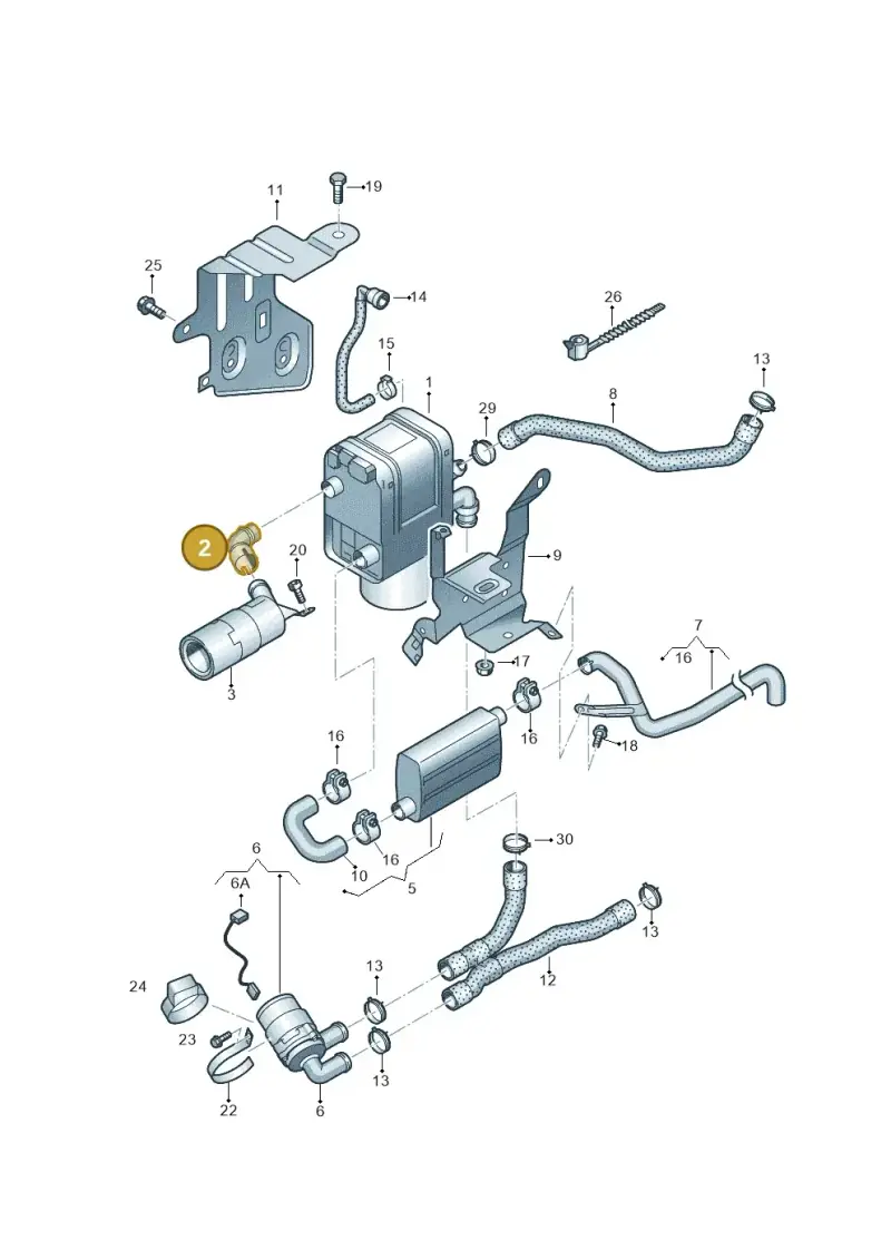 1K0819547 — Volkswagen Golf Cabriolet (2011-2016) diagram 649819700, position 2