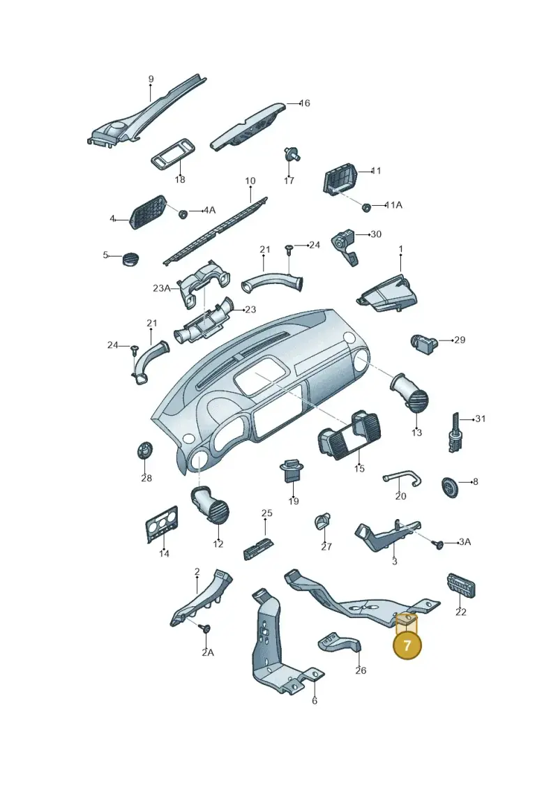 1K0819806D — Volkswagen New beetle (2011-2016) diagram 715819300, position 7