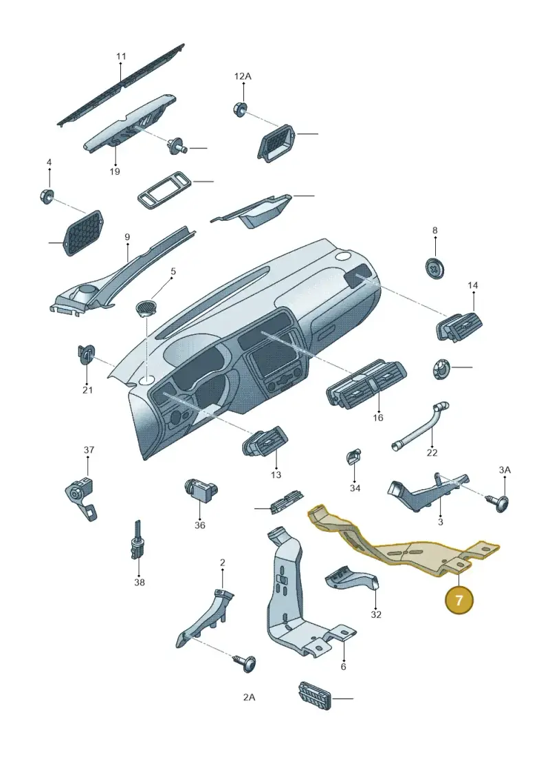 1K0819806D — Volkswagen Jetta 1.6 (2014-2018) diagram 692819300, position 7