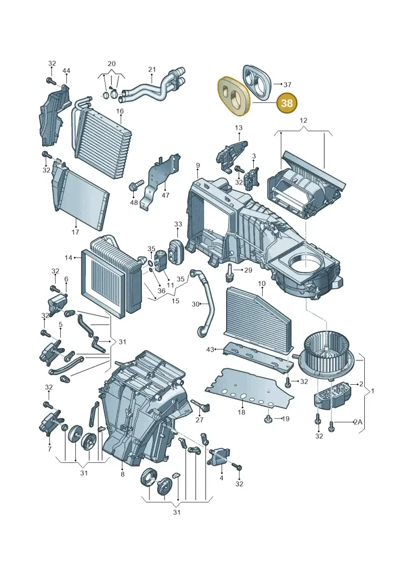 1K0820061 — Volkswagen New beetle (2011-2016) diagram 691820200, position 38