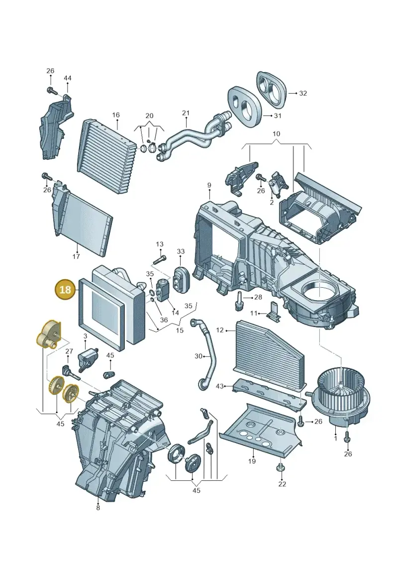 1K0820080 — Volkswagen Beetle (2016-2019) diagram 409820100, position 18