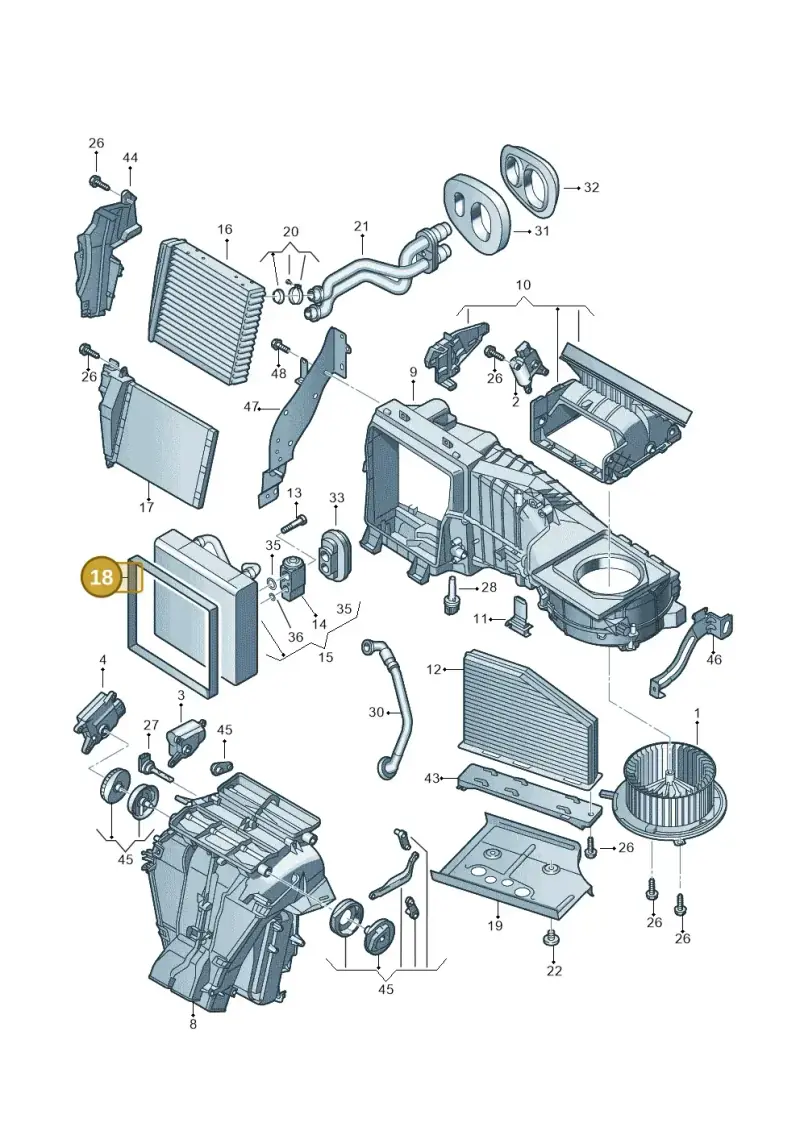 1K0820080 — Volkswagen Sharan BlueMotion (2015-2022) diagram 649820100, position 18