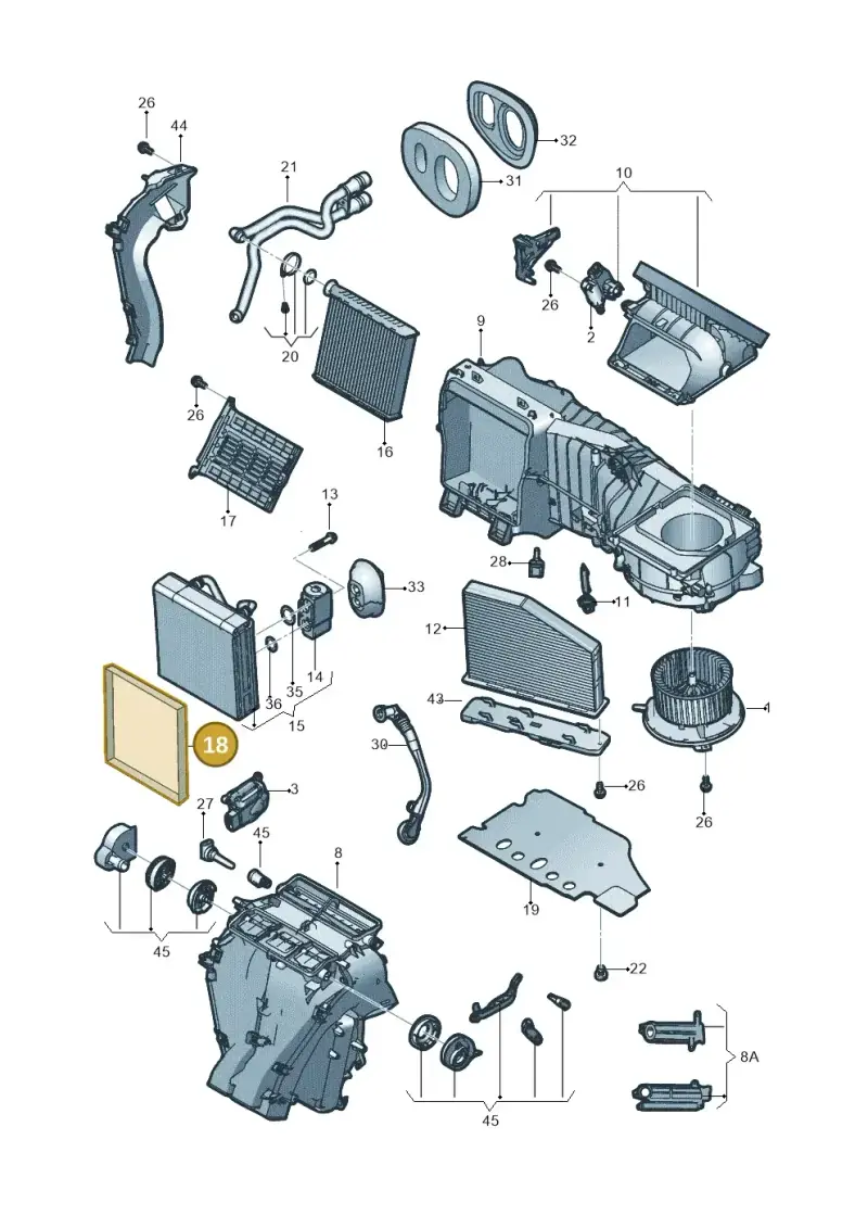 1K0820080 — Volkswagen Jetta 1.6 (2014-2018) diagram 789820010, position 18