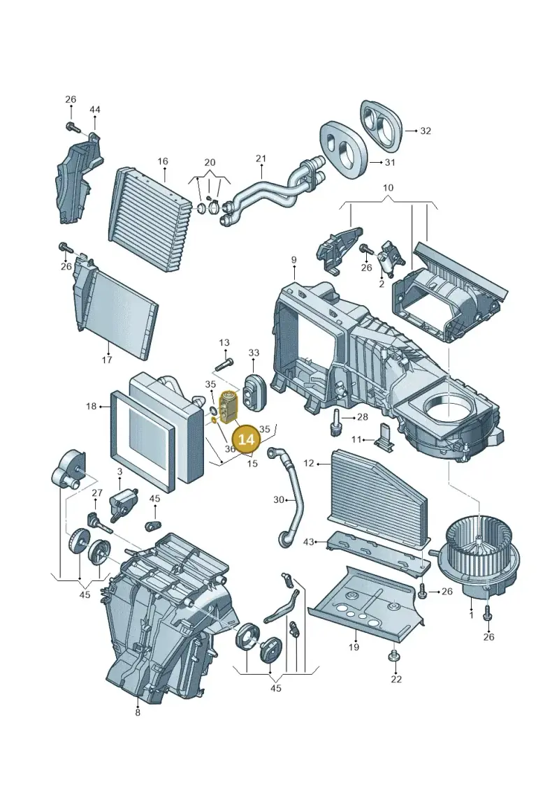 1K0820679 — Volkswagen Jetta (2013-2014) diagram 409820100, position 14
