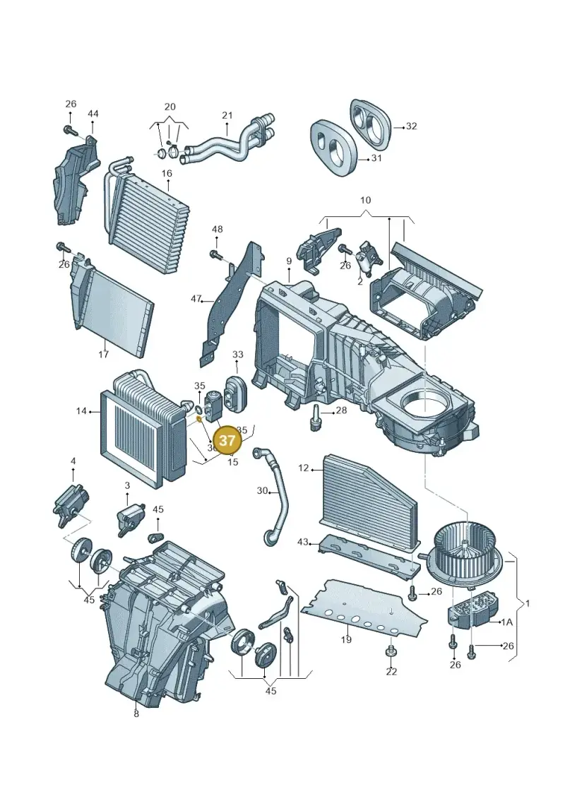 1K0820679E — Volkswagen New Passat (2015-2022) diagram 691820100, position 37