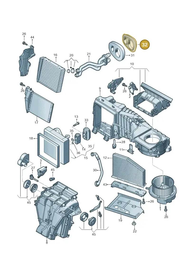 1K0820751C — Volkswagen Beetle (2016-2019) diagram 409820100, position 32