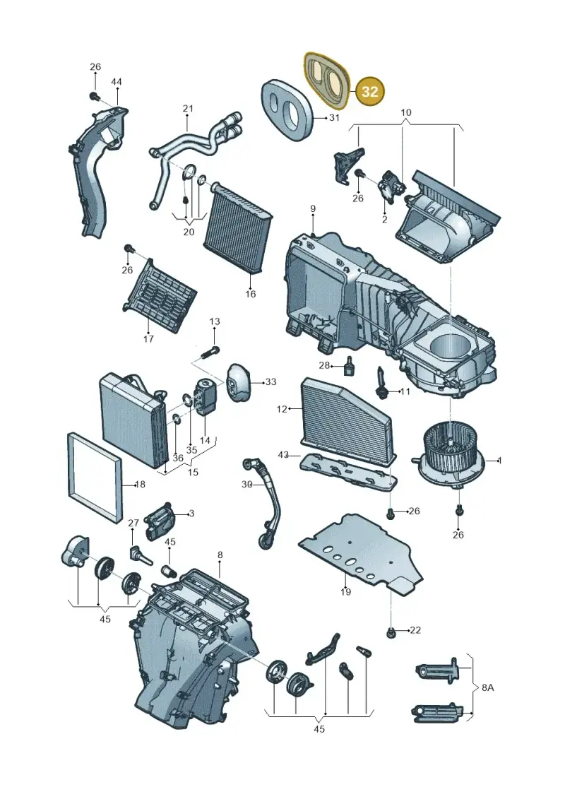 1K0820751C — Volkswagen Jetta 1.6 (2014-2018) diagram 789820010, position 32