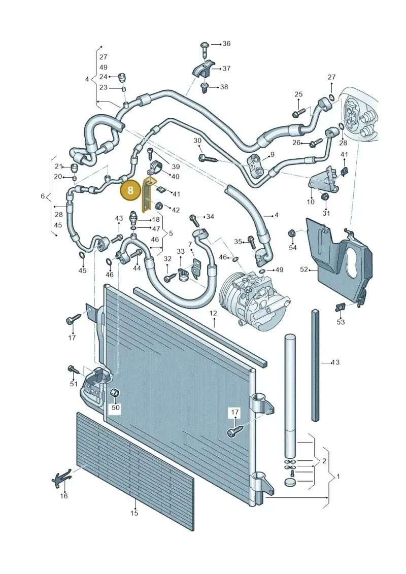 1K0820769D — Volkswagen Touran 1.9 (2008-2010) diagram 409260420, position 8