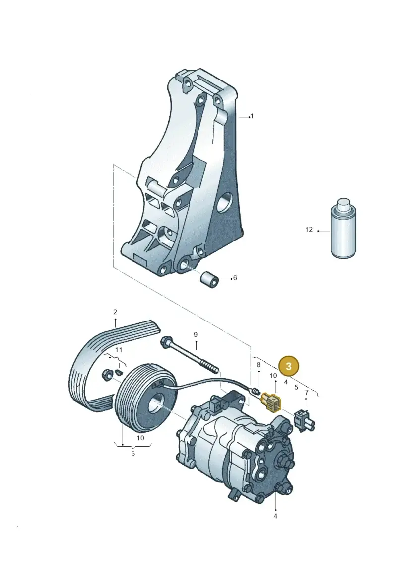 1K0820808AX — SEAT Ibiza Reference (2008-2011) diagram 158260150, position 3