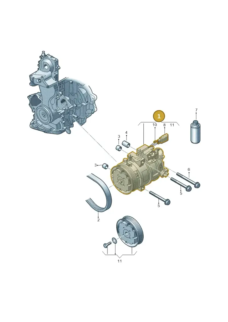 1K0820808AX — Skoda Roomster (2010-2015) diagram 253260100, position 1