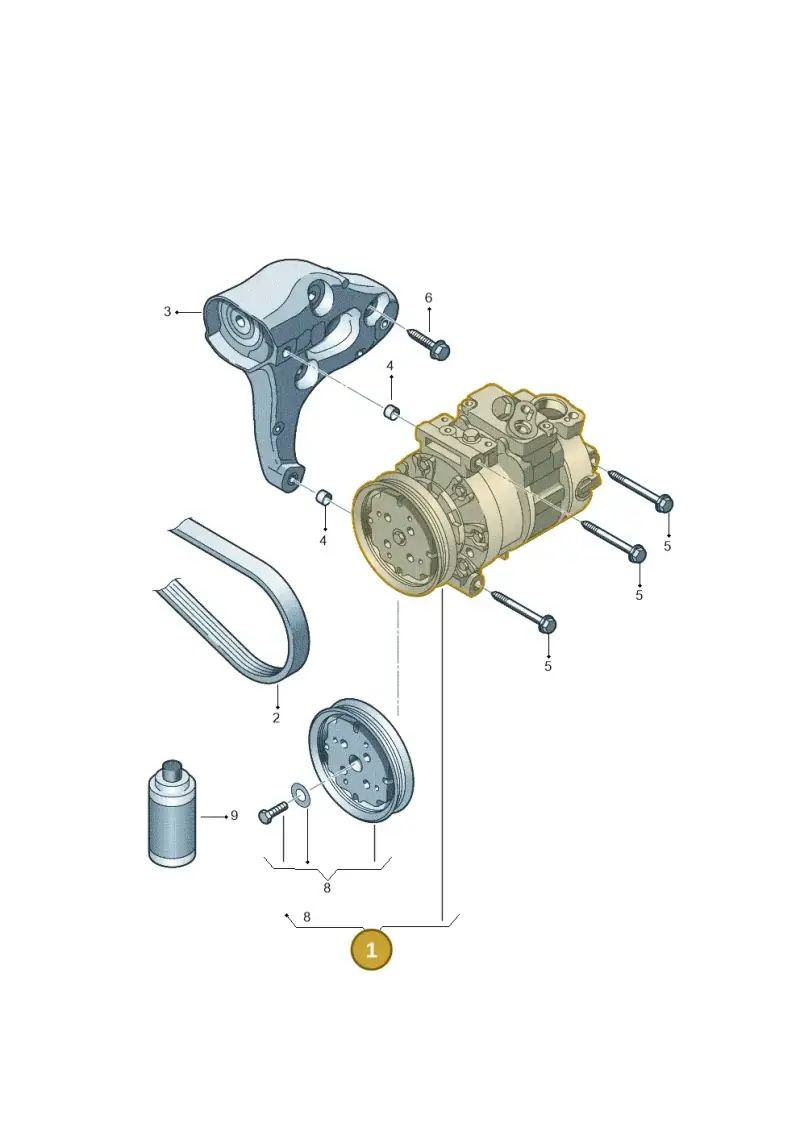1K0820808AX — Volkswagen Golf Cabriolet (2011-2016) diagram 409260100, position 1