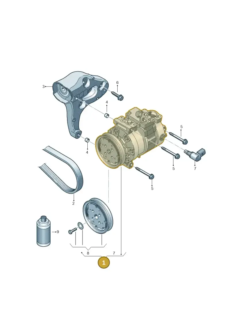 1K0820808AX — Volkswagen Tiguan 4Motion (2011-2018) diagram 719260100, position 1