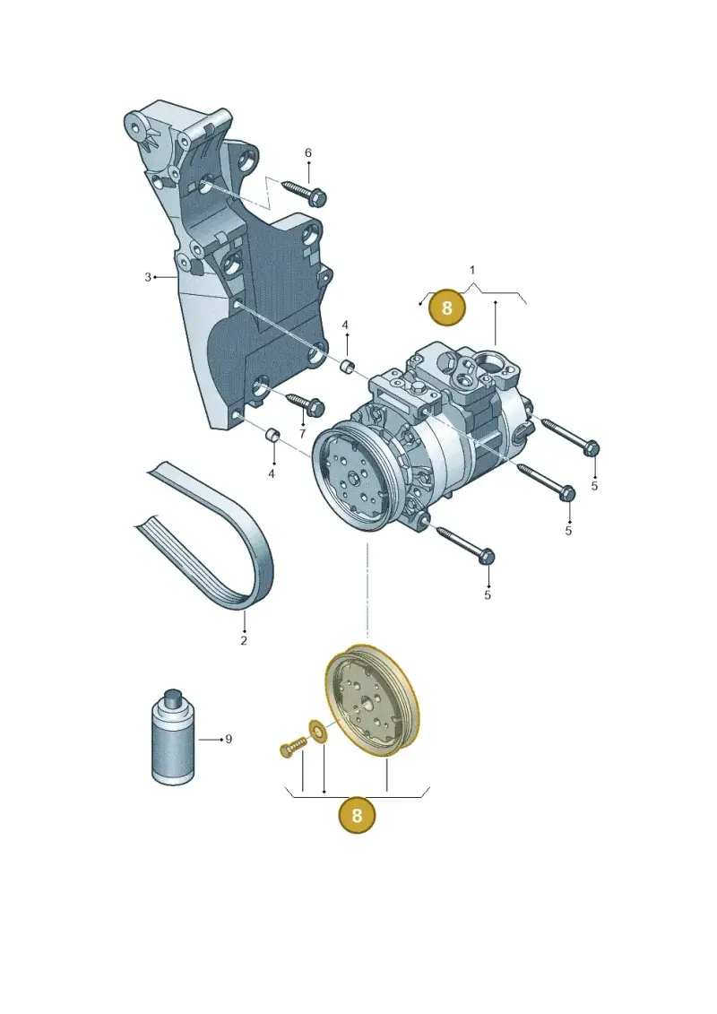 1K0820812A — Volkswagen TOURAN (2006-) diagram 409260200, position 8