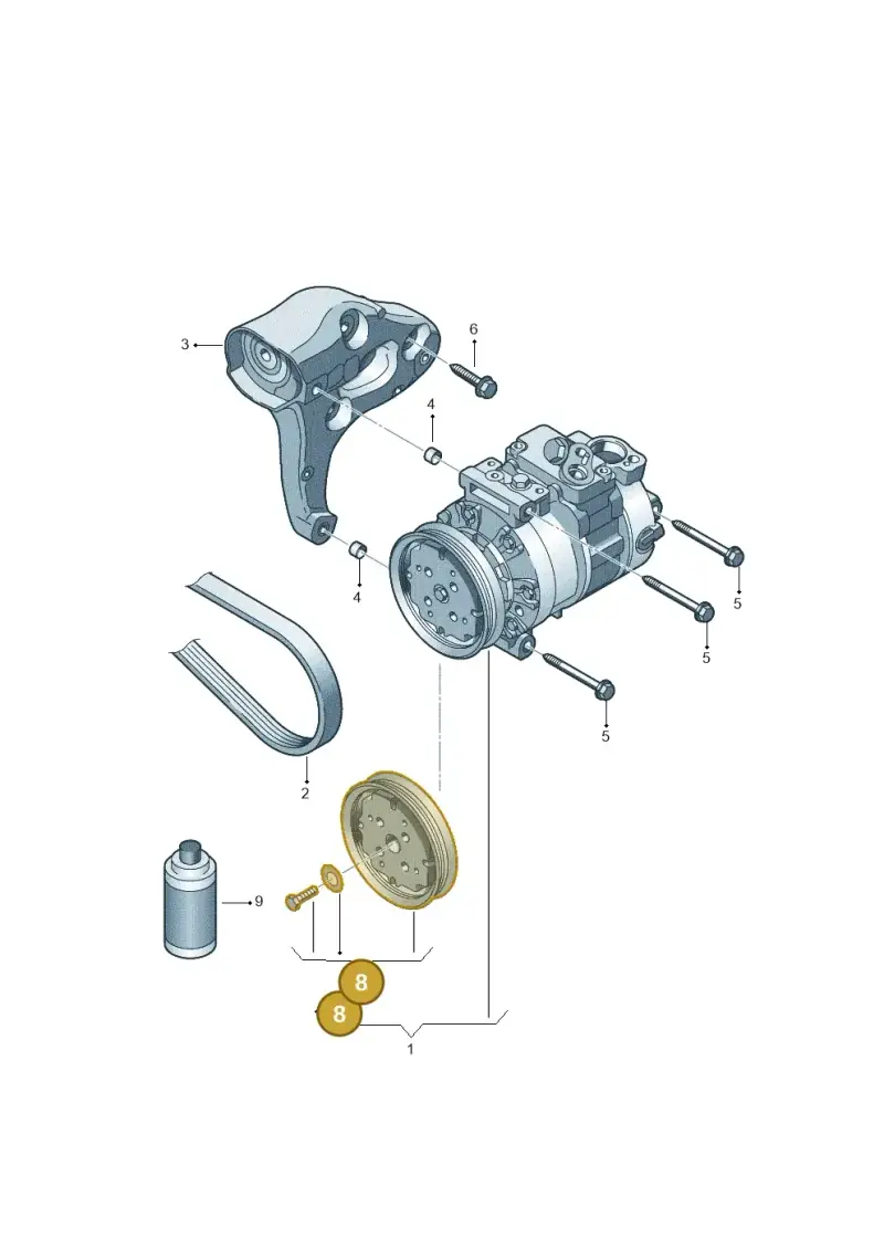 1K0820812A — Volkswagen Eos BlueMotion (2010-2015) diagram 409260100, position 8
