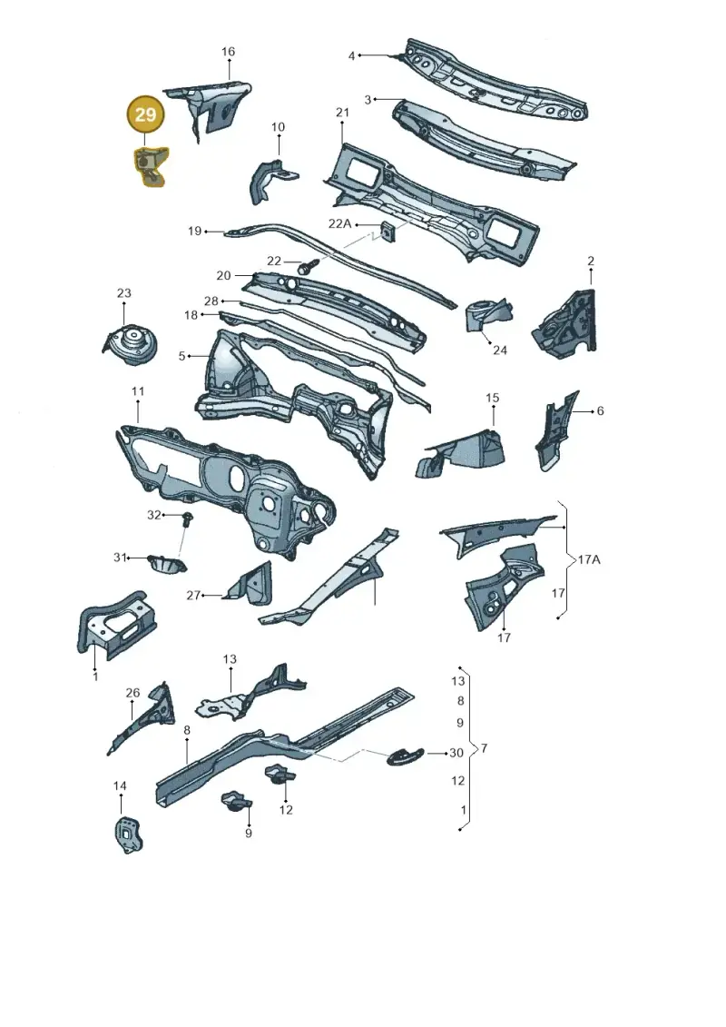 1K0823402A — Volkswagen Jetta (2008-2011) diagram 449803000, position 29