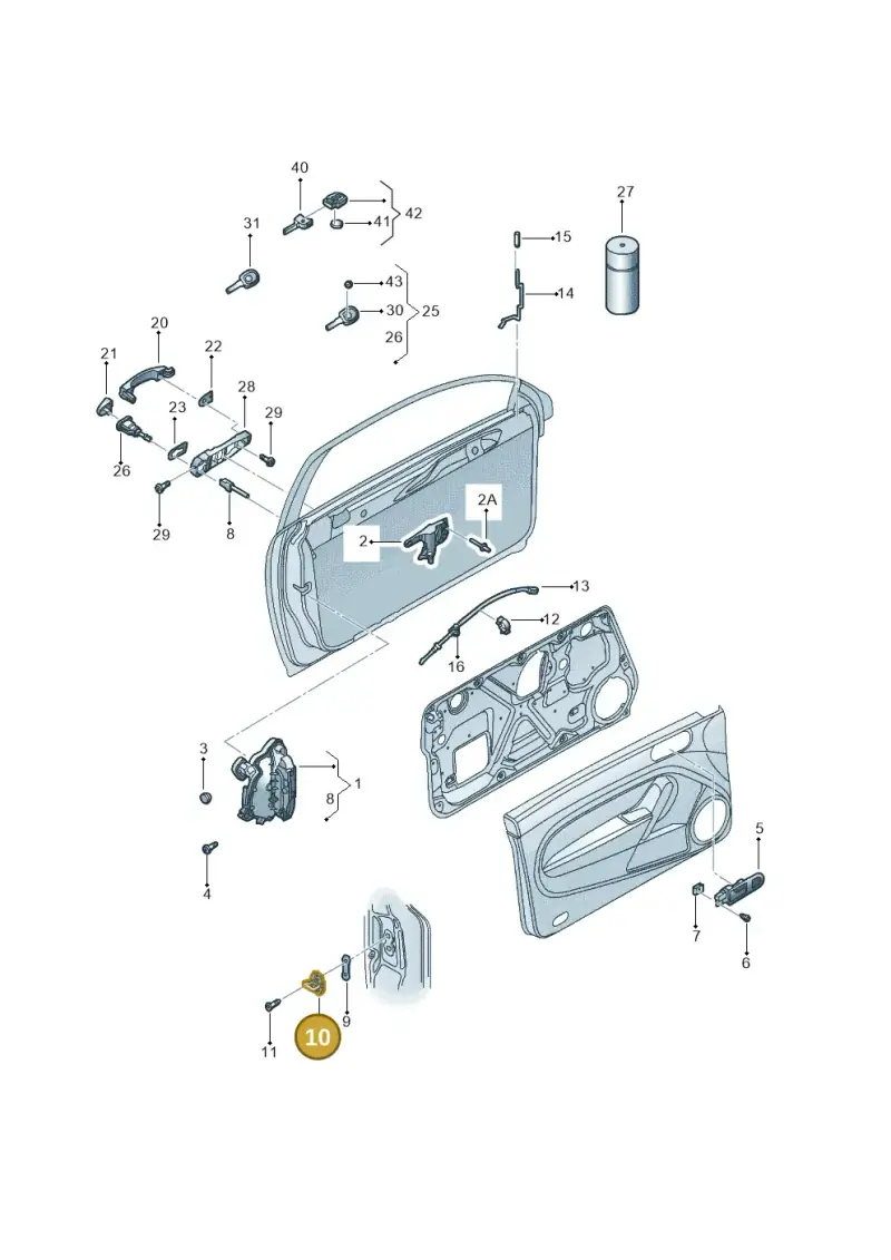 1K0837033 — Volkswagen New Beetle             06> (2005-) diagram 467837000, position 10