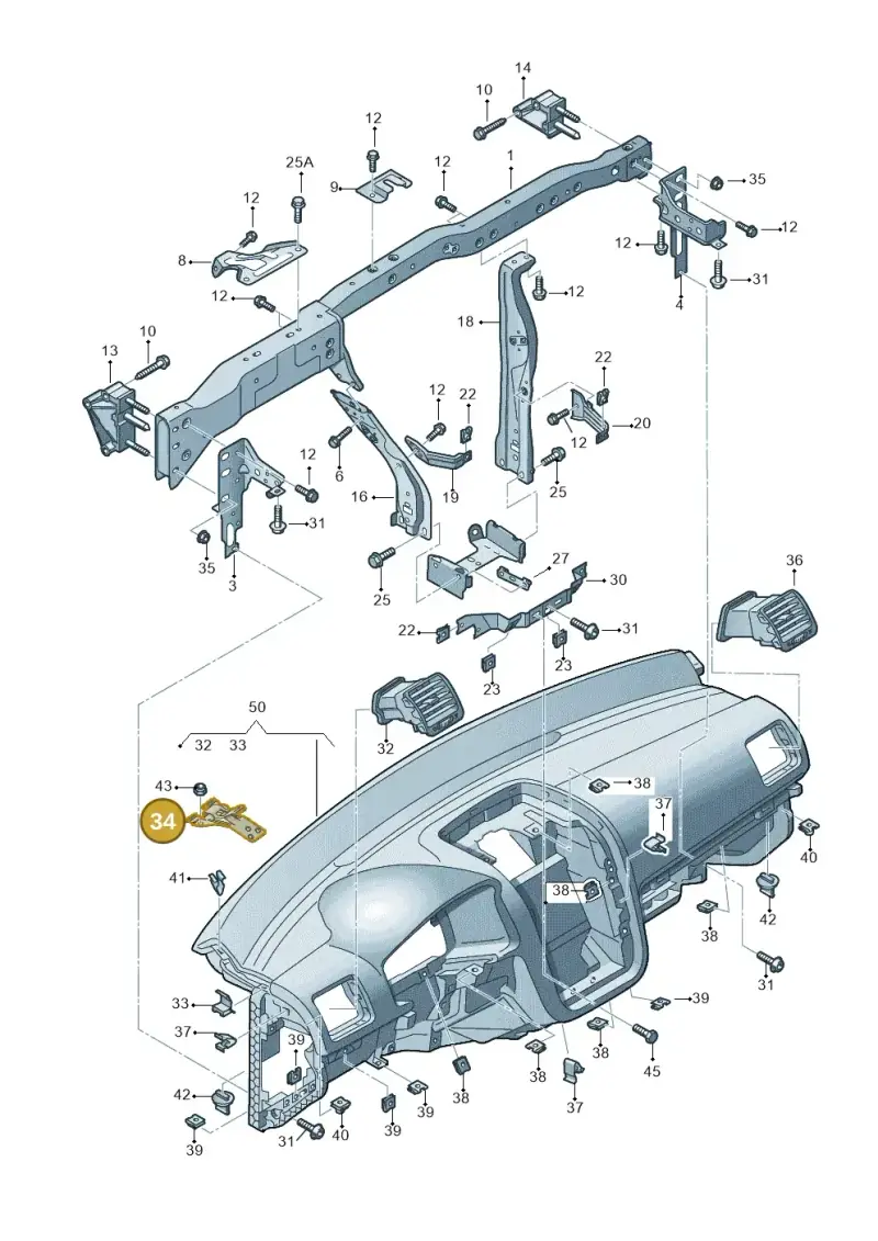 1K0857117B — Volkswagen Jetta Vagon            08> (2008-) diagram 420857000, position 34