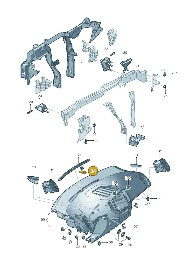 1K0857117B — Volkswagen Tiguan (2009-2019) diagram 688857000, position 34