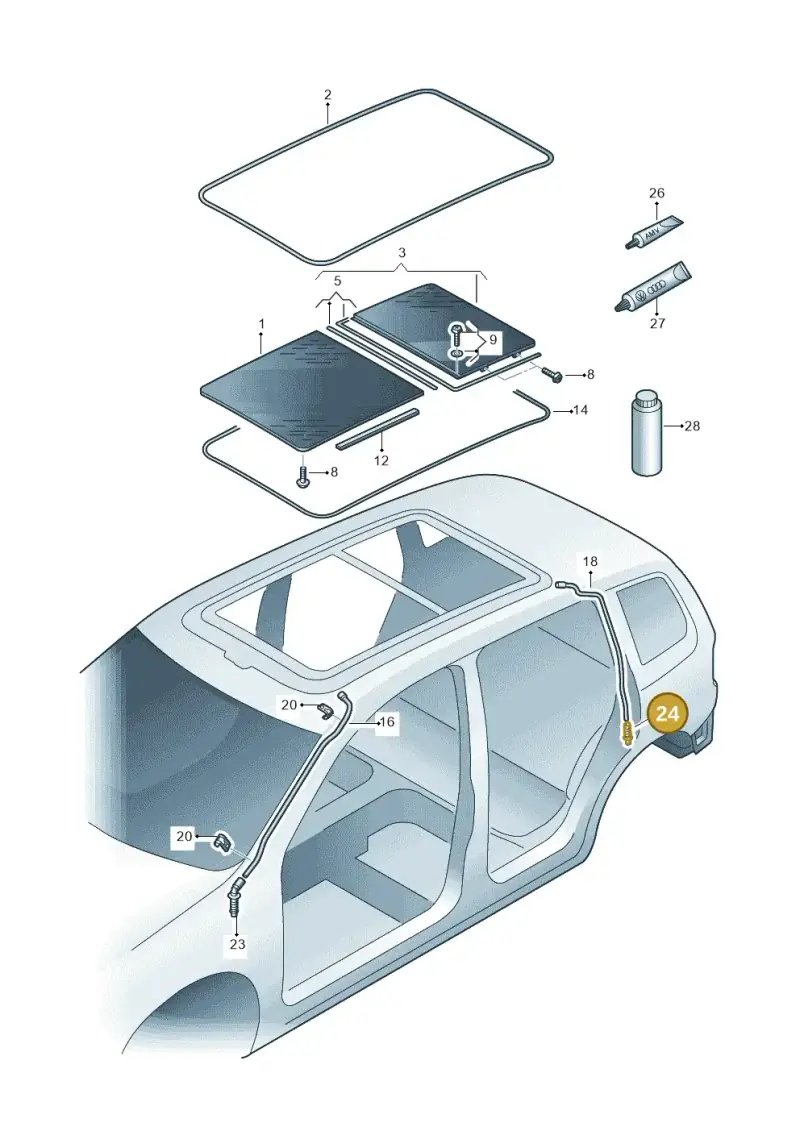 1K0877236 — Volkswagen Sharan BlueMotion (2015-2022) diagram 694877000, position 24