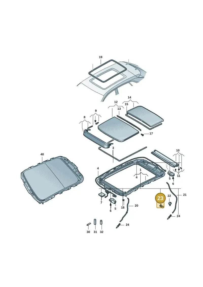 1K0877244 — Volkswagen ID.6 X (2021-) diagram 11g877010, position 23