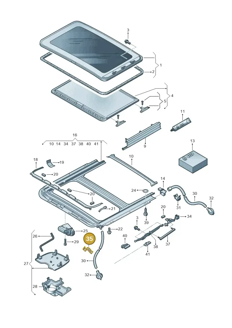 1K0877244 — Volkswagen Golf Plus (2011-2014) diagram 420877000, position 35
