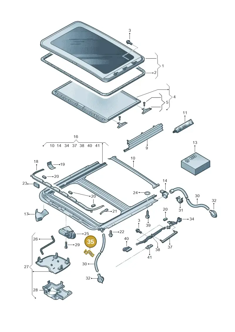 1K0877244 — Volkswagen Golf (2011-2013) diagram 649877000, position 35