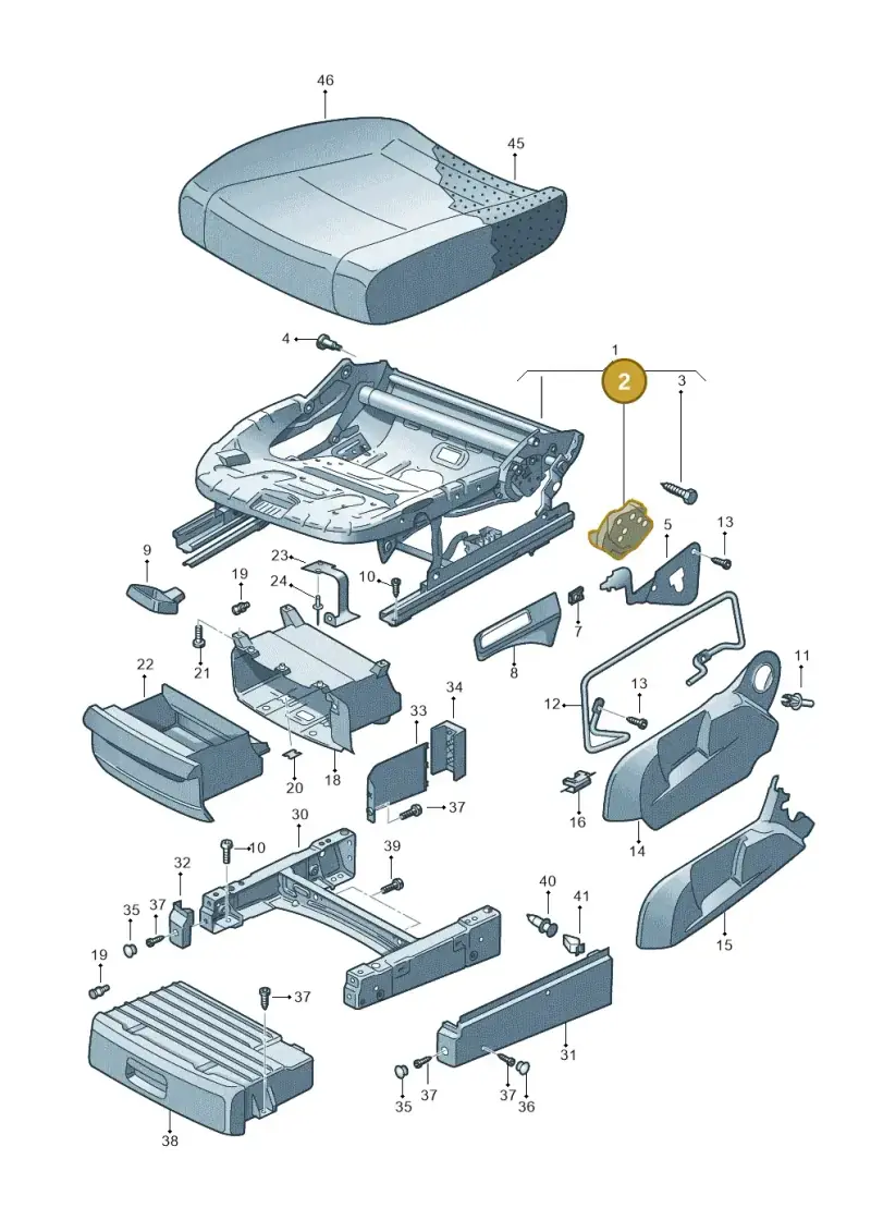 1K0881053A — Volkswagen TOURAN (SVW)       "CN"04> (2004-) diagram 409881000, position 2