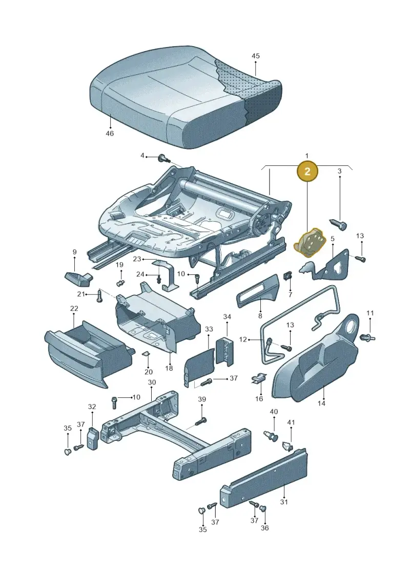 1K0881053A — Volkswagen TOURAN (SVW)       "CN"04> (2004-) diagram 446881050, position 2