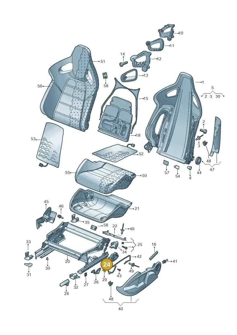 1K0881053A — Volkswagen Golf/Rabbit (2005-2007) diagram 474881300, position 24