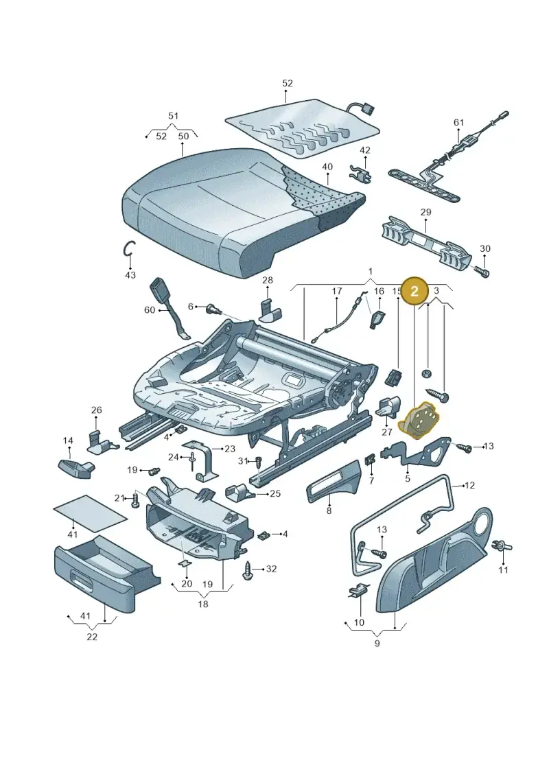 1K0881053A — Volkswagen EOS-Cabriolet-Coupe (2006-) diagram 420881000, position 2