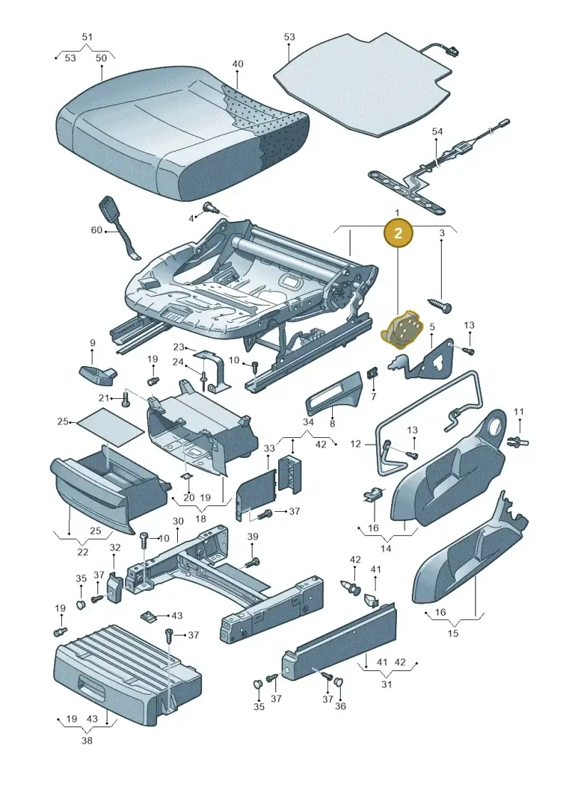 1K0881054A — Volkswagen TOURAN (2005-2006) diagram 694881000, position 2