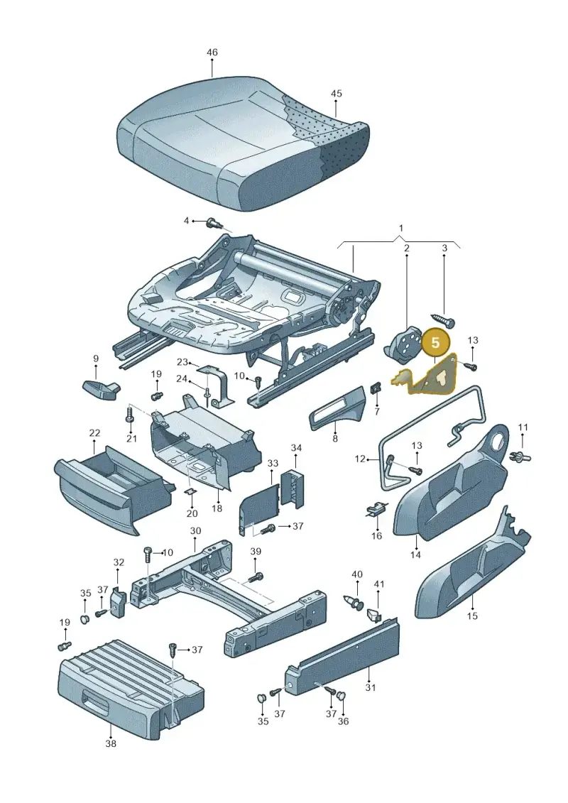 1K0881091D — Volkswagen TOURAN (SVW)       "CN"04> (2004-) diagram 409881000, position 5