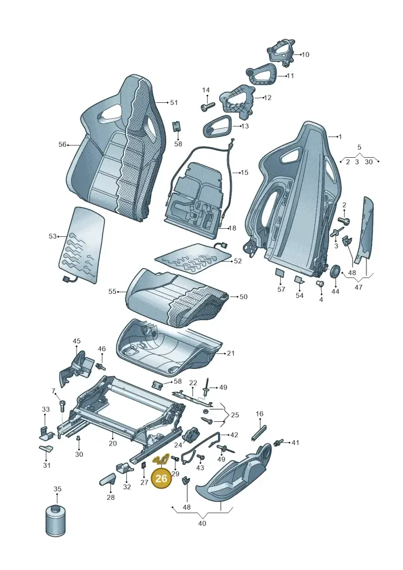1K0881092B — Volkswagen Scirocco 2.0 (2014-2017) diagram 649881300, position 26